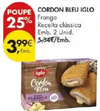 Pingo Doce Cordon bleu iglo frango receita clássica promoção