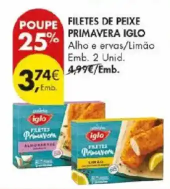 Pingo Doce Filetes de peixe primavera iglo promoção