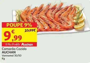 Auchan Camarão Cozido AUCHAN Vannamei 30/50 promoção