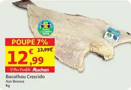 Auchan Bacalhau Crescido Asa Branca promoção