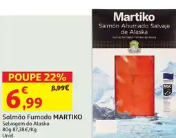 Auchan Salmão Fumado MARTIKO Selvagem do Alaska promoção