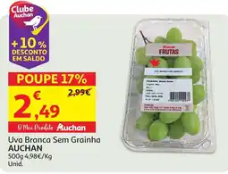 Auchan Uva Branca Sem Grainha AUCHAN promoção