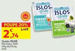 Auchan Queijo ISLOS Feta Cabra /DOP promoção