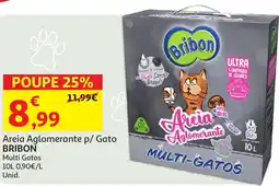 Auchan Areia Aglomerante p/ Gato BRIBON promoção