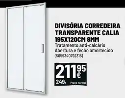 Brico Depôt Divisória corredeira transparente calia promoção