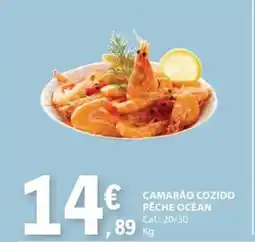 E.Leclerc Camarão cozido pêche ocean promoção