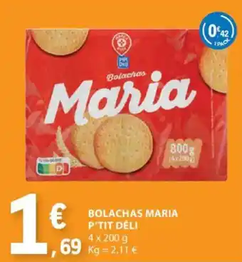 E.Leclerc Bolachas maria p'tit déli promoção