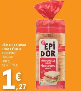 E.Leclerc Pão de forma com codea epi d'or familiar promoção