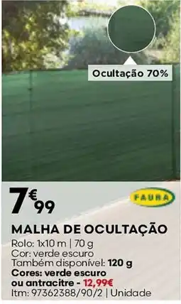 Bricomarché Malha de ocultação promoção