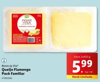 Lidl Monte da Vila Queijo Flamengo Pack Familiar promoção