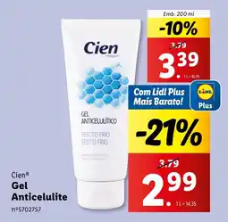 Lidl Cien Gel Anticelulite promoção