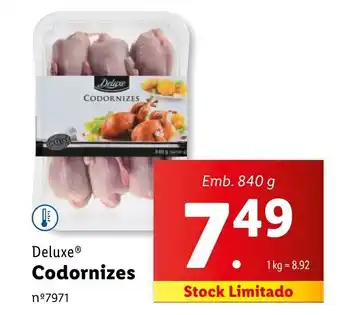 Lidl Deluxe Codornizes promoção