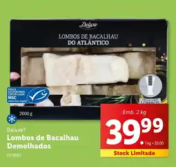 Lidl Deluxe Lombos de Bacalhau Demolhados promoção
