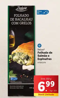 Lidl Deluxe Folhado de Salmão e Espinafres promoção