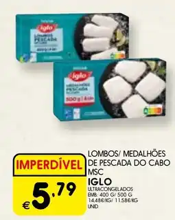 Meu Super Lombos/ medalhões de pescada do cabo msc iglo promoção