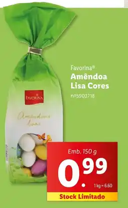 Lidl Favorina Amêndoa Lisa Cores promoção