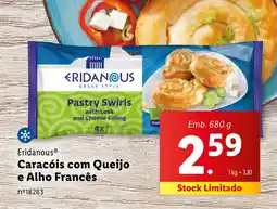 Lidl Eridanous Caracóis com Queijo e Alho Francês promoção