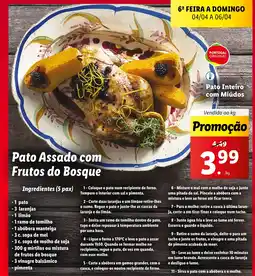Lidl Pato Inteiro com Miúdos promoção