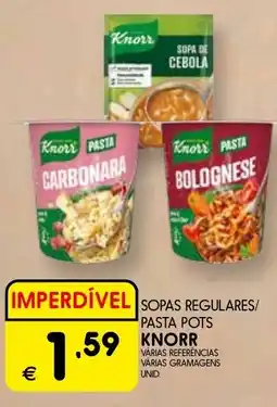 Meu Super Sopas regulares/ pasta pots knorr promoção