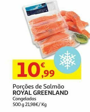 Auchan Porções royal greenland:salmão 500g promoção
