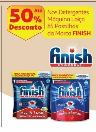 Auchan Det máquina loiça finish promoção