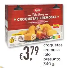 Bolama croquetas cremosa Iglo presunto promoção