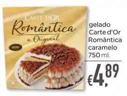 Bolama gelado Carte d'Or Romântica caramelo promoção