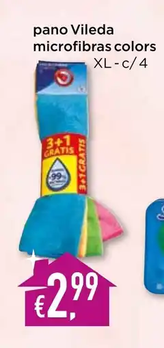 Bolama pano Vileda microfibras colors promoção