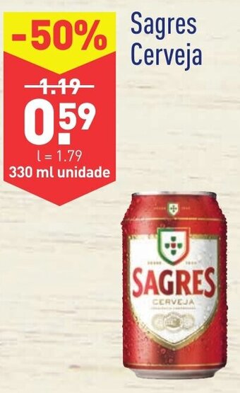 ALDI Sagres Cerveja 330ml promoção