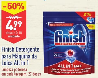 ALDI Finish Detergente para Máquina da Loiça All in 1 promoção