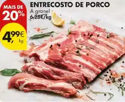 Pingo Doce Entrecosto de porco a granel promoção