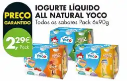 Pingo Doce Iogurte líquido all natural yoco promoção