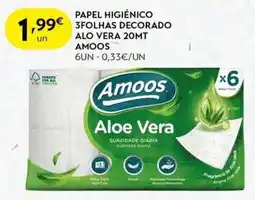 Spar Papel higiénico 3folhas decorado alo vera 20mt amoos promoção