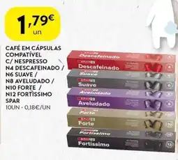 Spar Café em cápsulas compatível c/ nespresso promoção