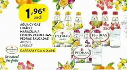 Spar Água c/ gás limão maracujá / frutos vermelhas pedras salgadas promoção