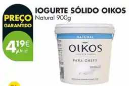Pingo Doce Iogurte sólido oikos natural promoção