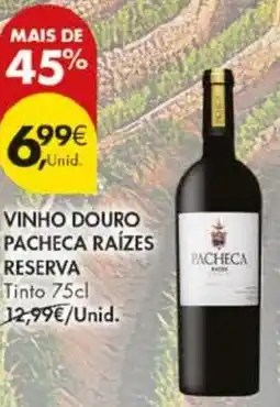 Pingo Doce Vinho douro pacheca raízes reserva tinto promoção