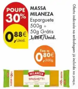 Pingo Doce Massa Milanesa promoção