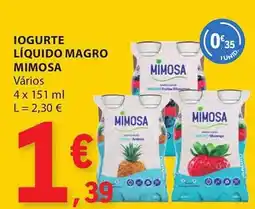 E.Leclerc Iogurte líquido magro mimosa promoção
