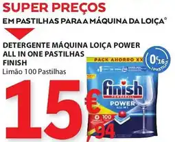 E.Leclerc Detergente máquina loiça power all in one pastilhas finish promoção