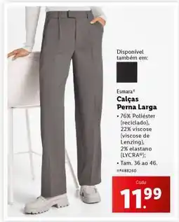 Lidl CALÇAS PERNA LARGA promoção