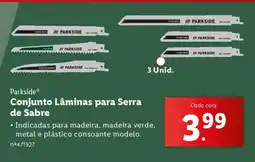 Lidl Conjunto Lâminas para Serra de Sabre promoção