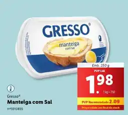 Lidl Gresso Manteiga com Sal promoção