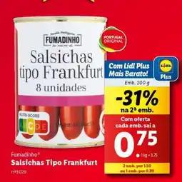 Lidl Salsichas Tipo Frankfurt promoção