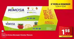 Lidl Mimosa Iogurte Aroma Morango/Ananás/Banana promoção