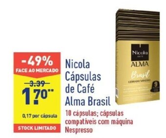 ALDI Nicola Cápsulas de Café Alma Brasil promoção