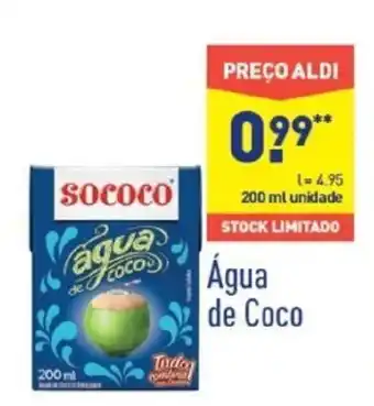 ALDI Água de Coco 200ml promoção