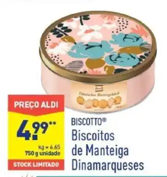 ALDI Biscoitos de Manteiga Dinamarqueses 750g promoção