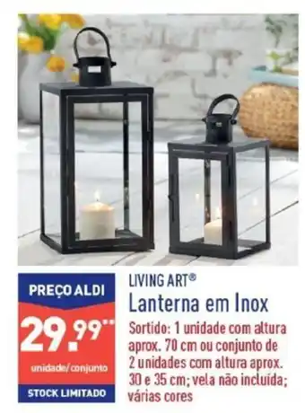 ALDI Lanterna em Inox promoção