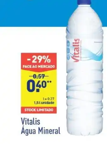 ALDI Vitalis Água Mineral 1,5L promoção